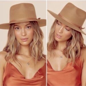 COPY - NWT Free People Rancher Felt Fedora Hat brown/mocha color